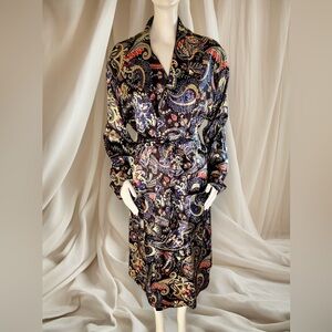 Rare ASOS paisley silk robe with belt